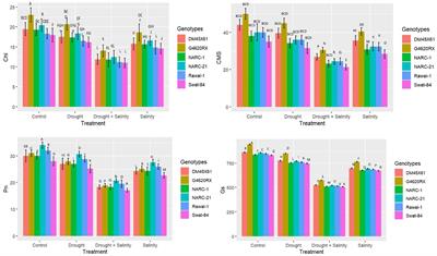 Evaluation of drought and salinity tolerance potentials of different soybean genotypes based upon physiological, biochemical, and genetic indicators